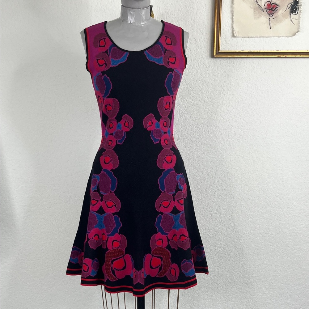 DIANE von FURSTENBERG DVF Dress Rose Jacquard Flare Dress - Picture 2 of 13